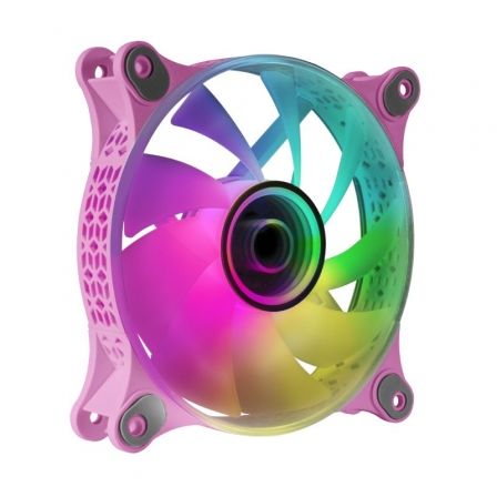 Mars Gaming MF-3D Ventilador ARGB 12cm Rosa con Espejo Infinito 3D